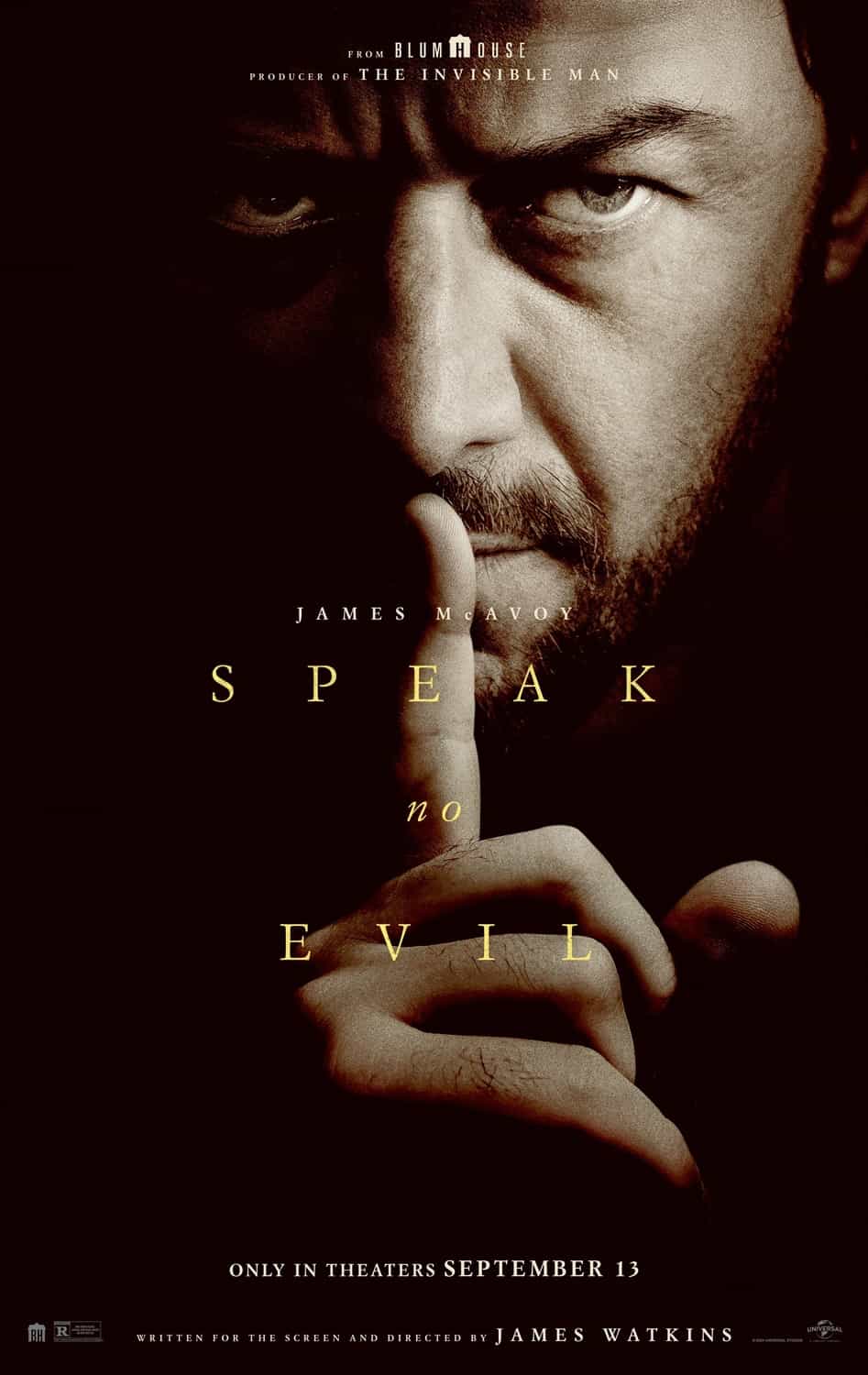 New poster has been released for Speak No Evil which stars James McAvoy and Aisling Franciosi - movie UK release date 13th September 2024 #speaknoevil